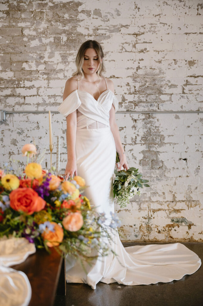 bride in reception space