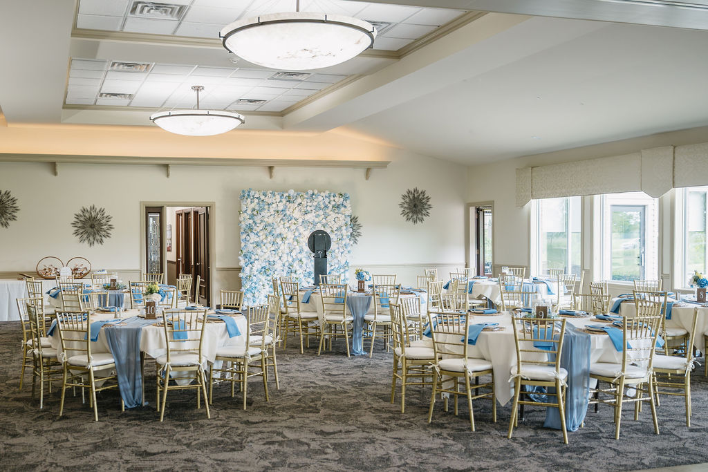 golf club reception space