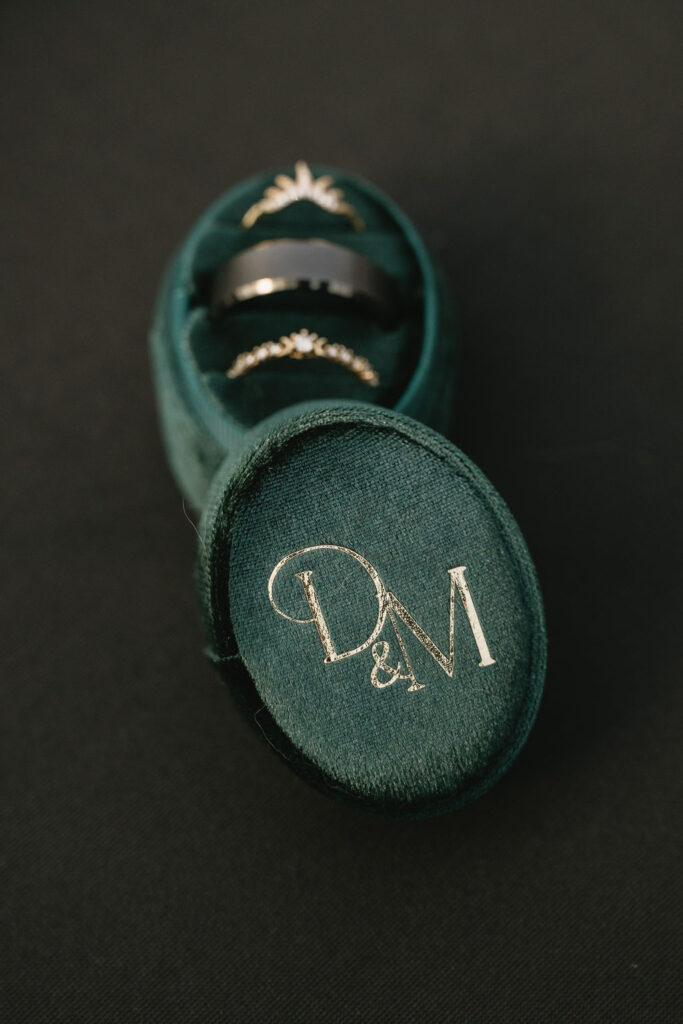 emerald green ring box