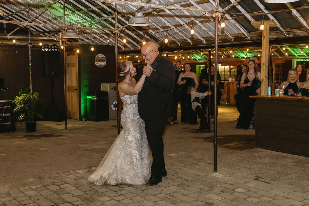 father daughter dance at wedding reception