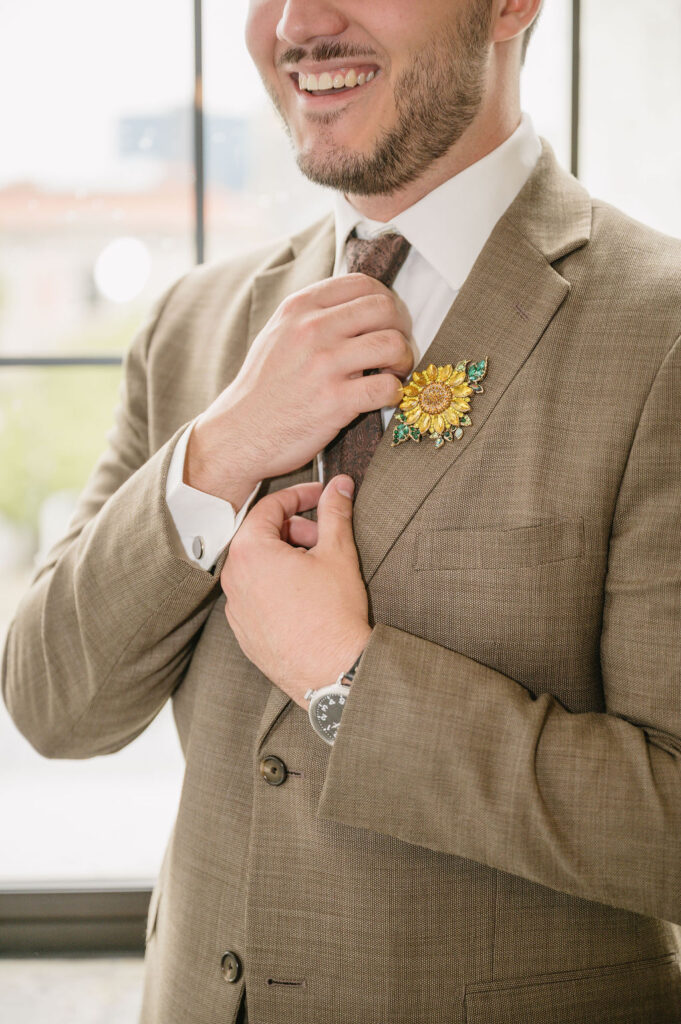 groom in his suit