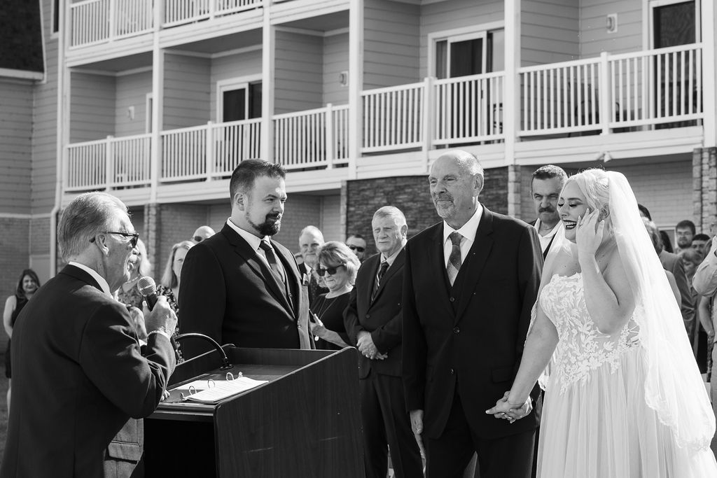 lakefront wedding ceremony