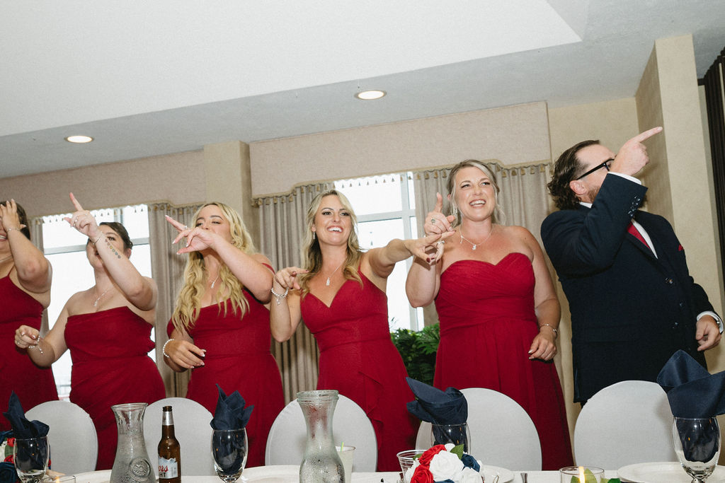 lakefront wedding reception
