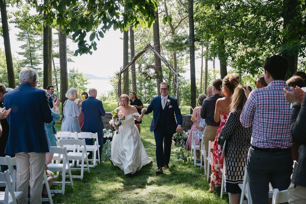 wedding ceremony near lake