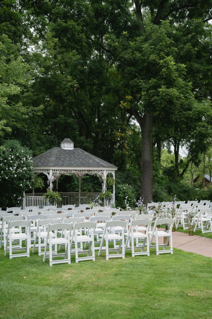wedding ceremony space at longacre house in farmington hills