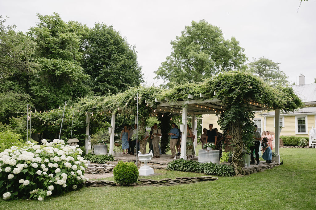dance floor under pergola