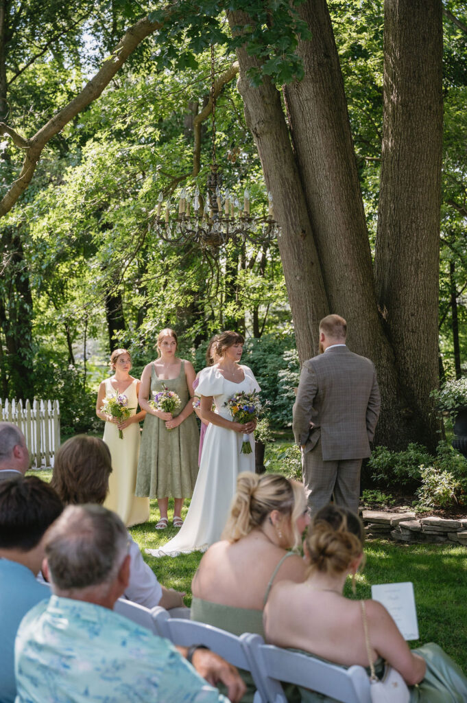 wedding ceremony at liberty farm