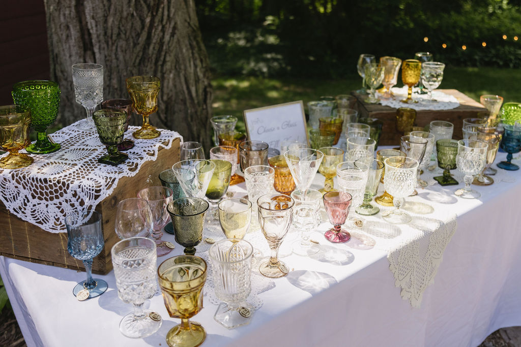 thrifted vintage glasses
