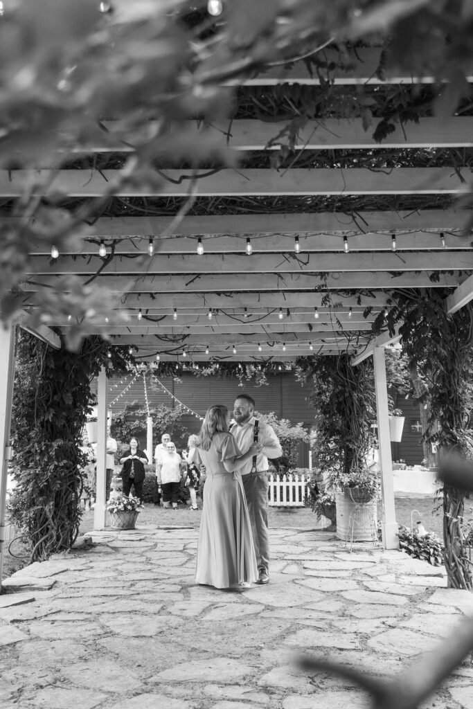 mother son dance at wedding reception
