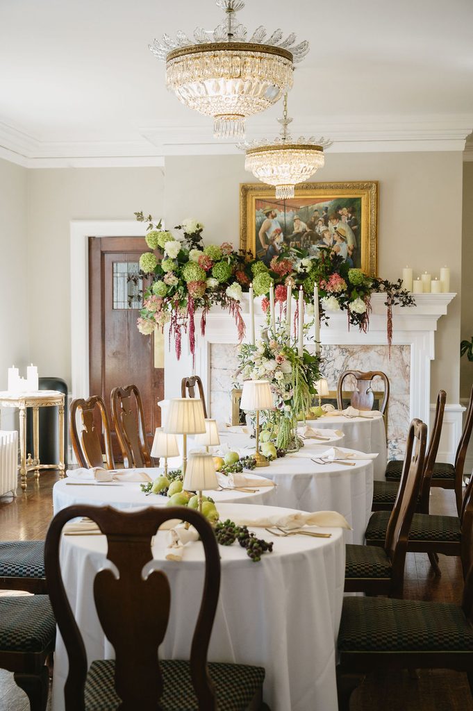 intimate wedding reception at belvedere estate