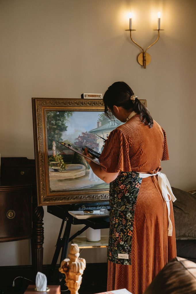 live wedding painter